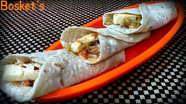 Indo-Italian Paneer Kaththi Roll