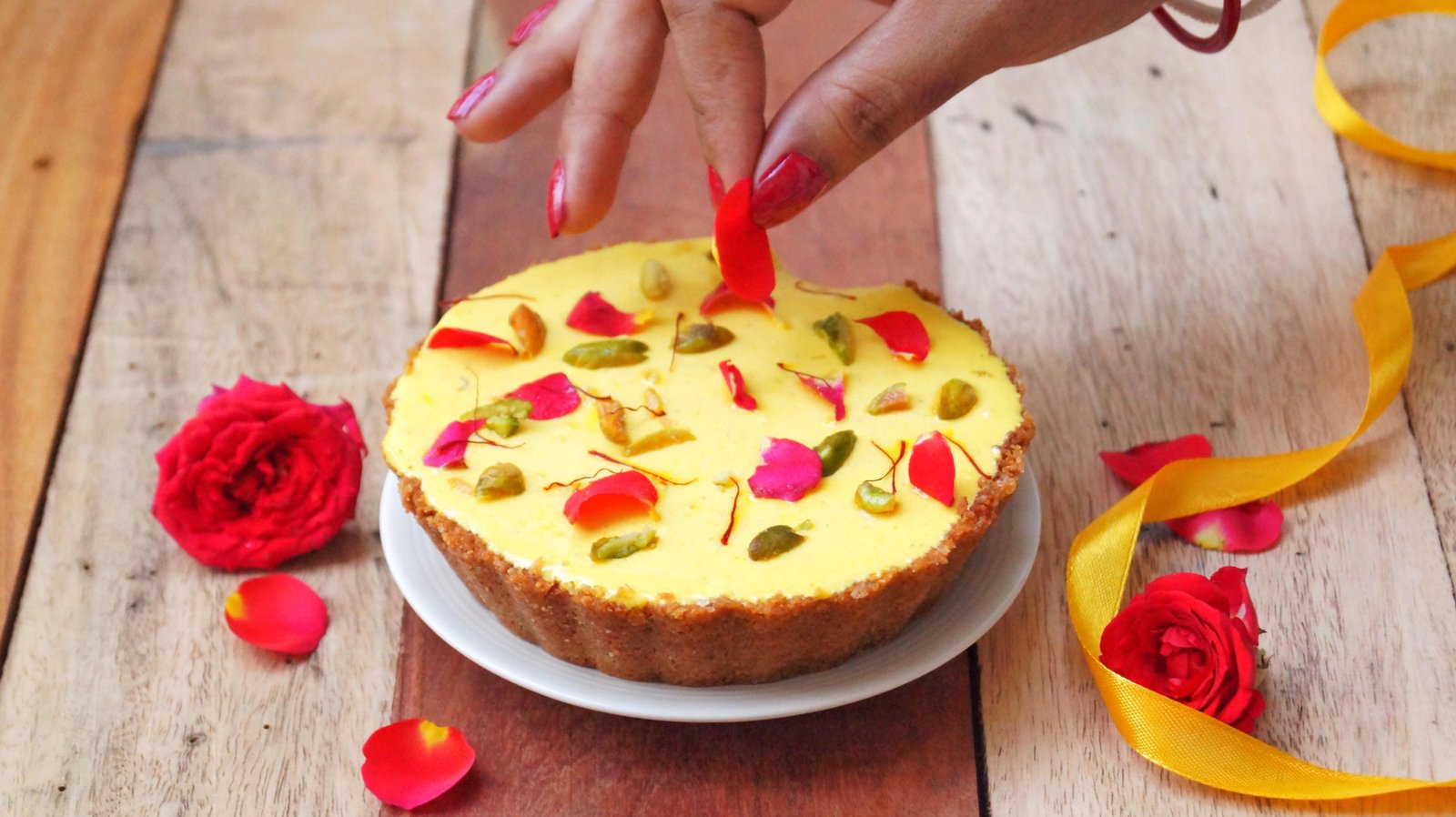 Thandai Cake in Tart