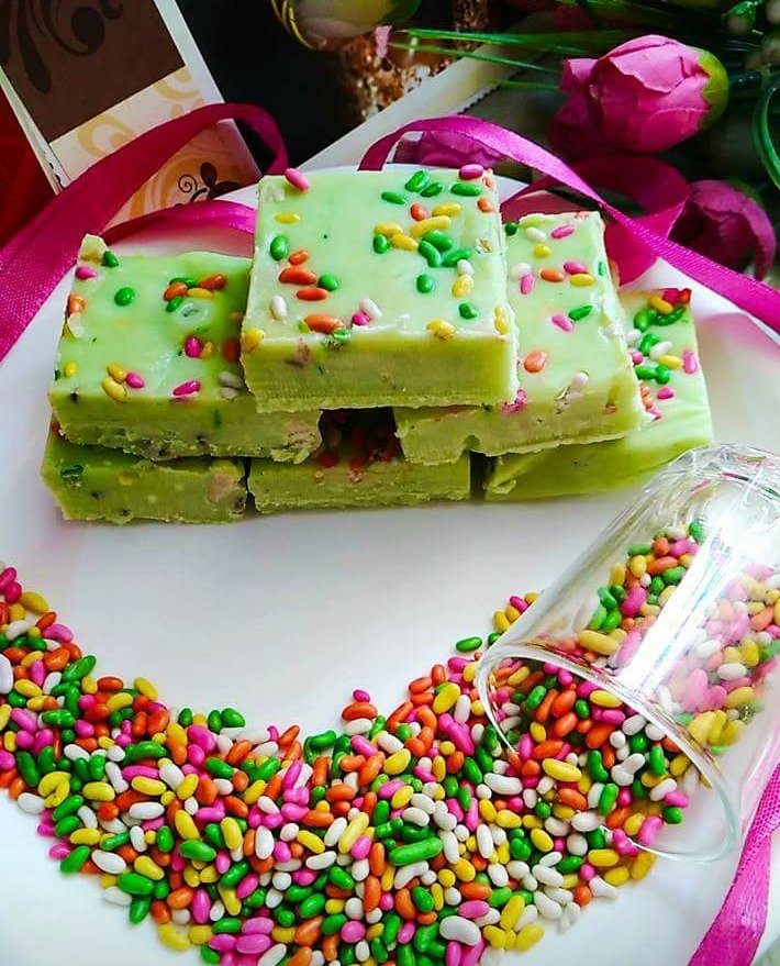 White Chocolate Paan Fudge