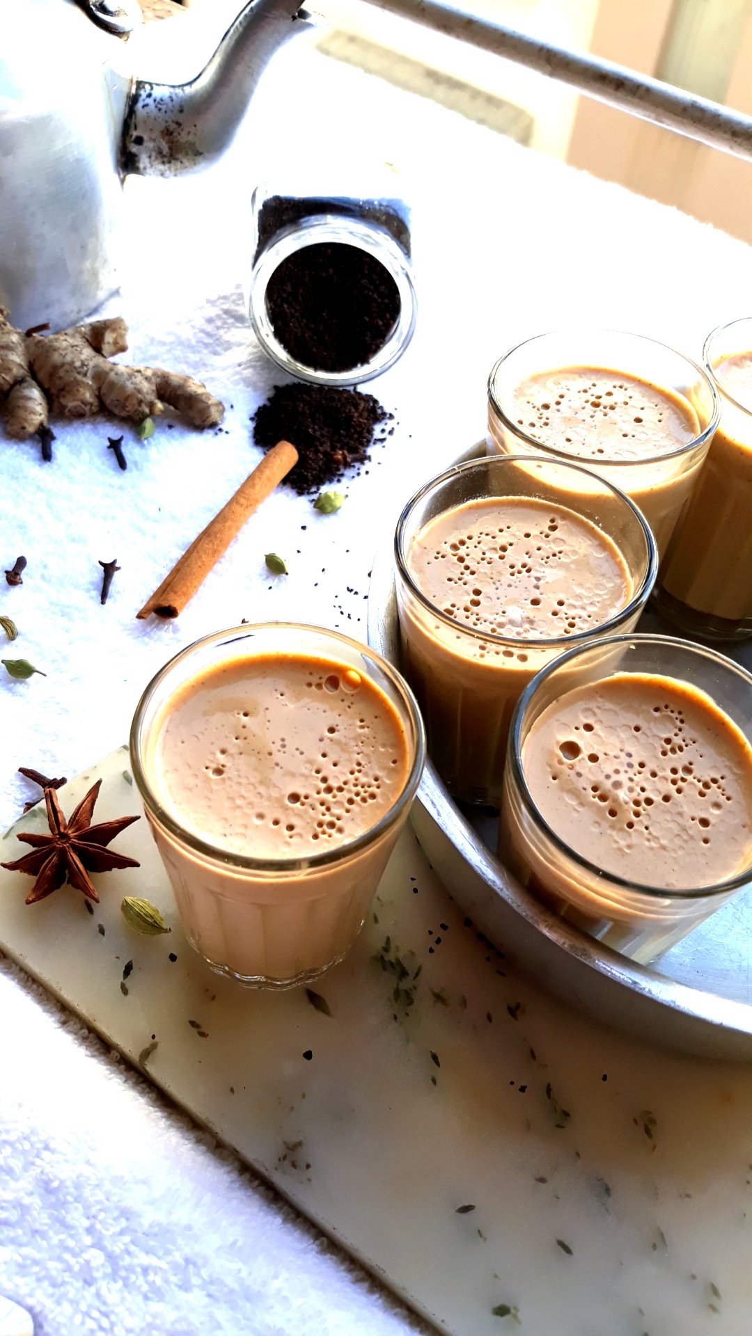 Masala Cutting Chai Malai Marke; Tea Spice Panacotta